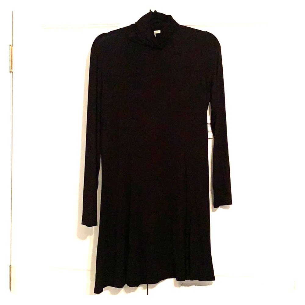 Black turtle neck dress